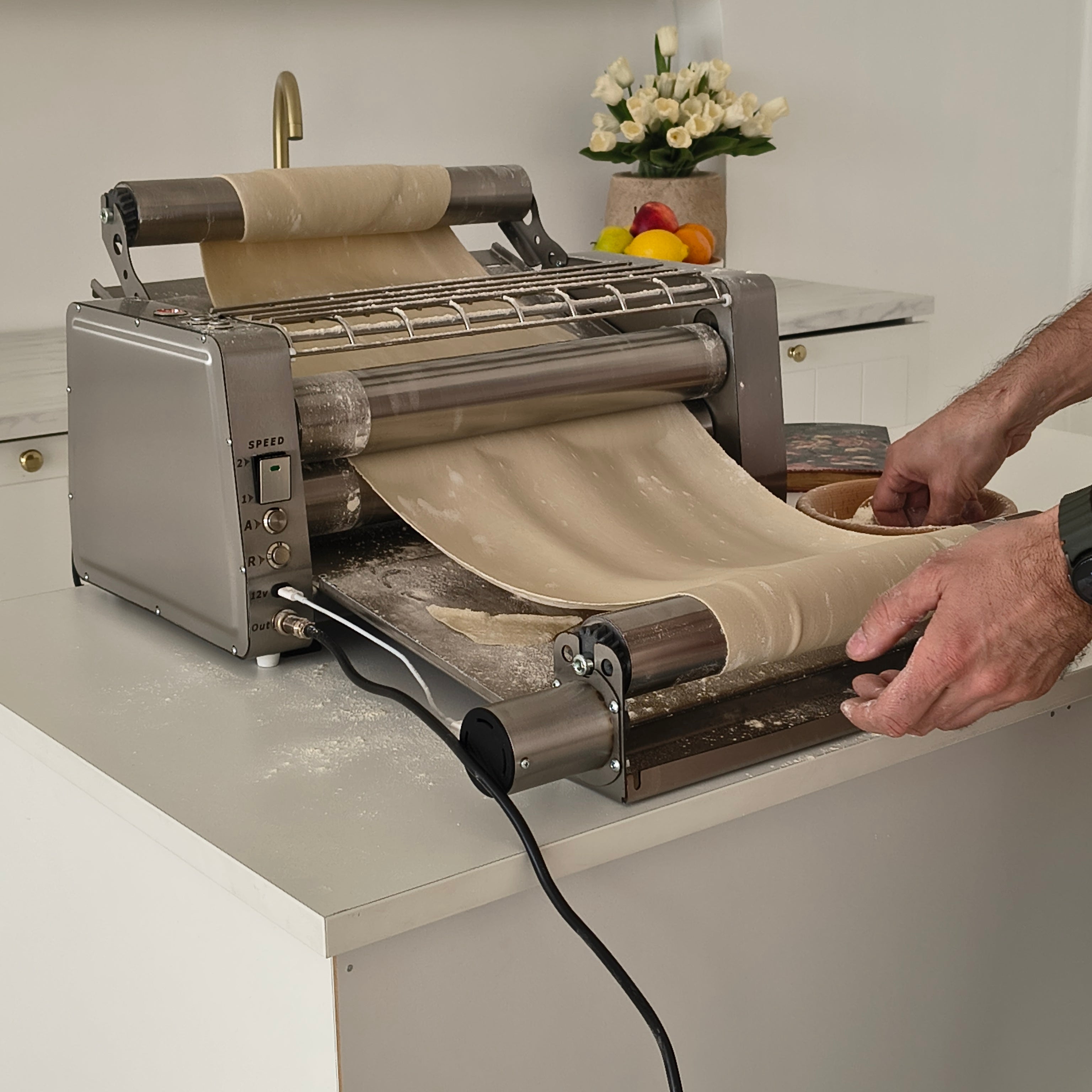 FARINA EXTRA E400/E500 Electric Dough Sheeter with Additional Motorized Rollers