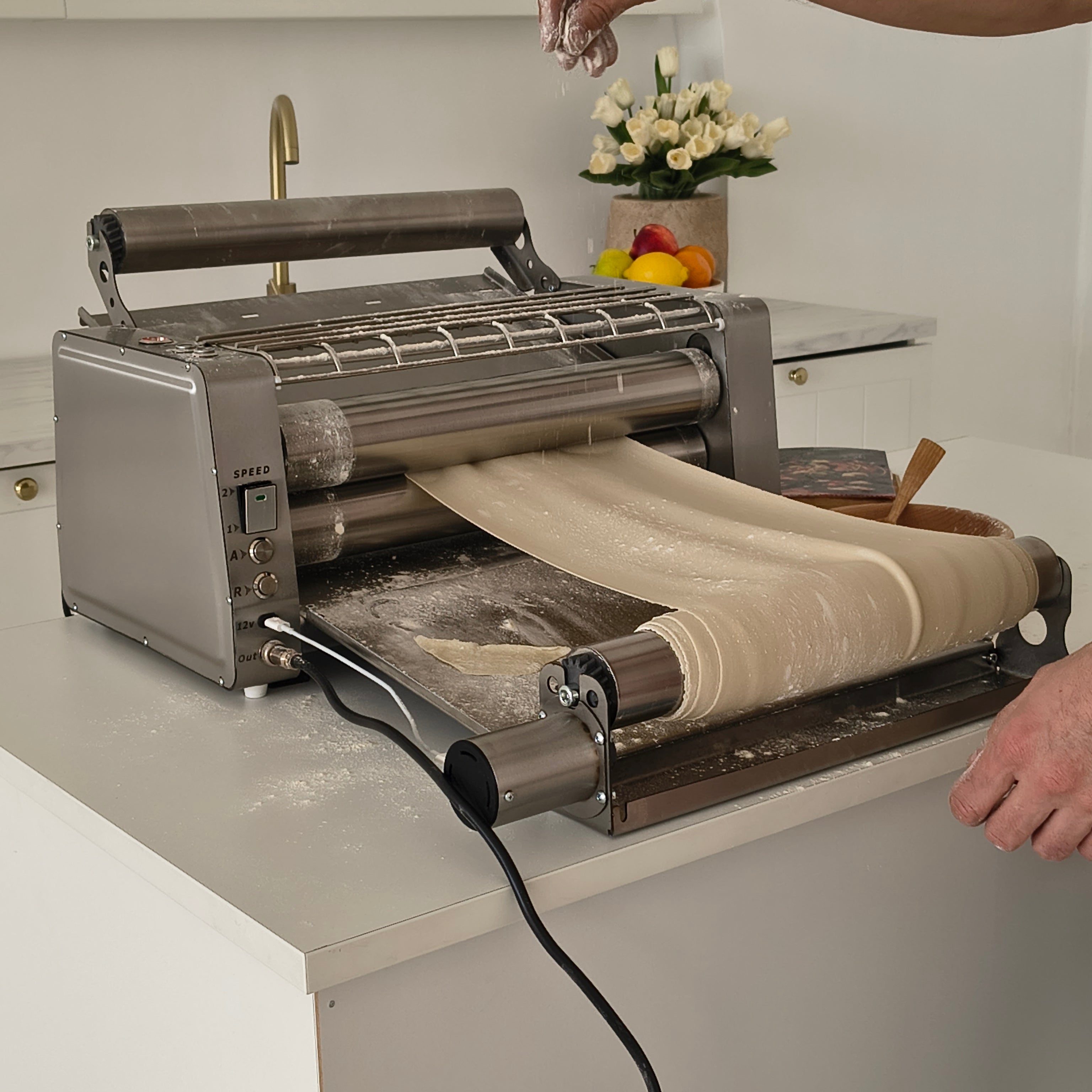 FARINA EXTRA E400/E500 Electric Dough Sheeter with Additional Motorized Rollers